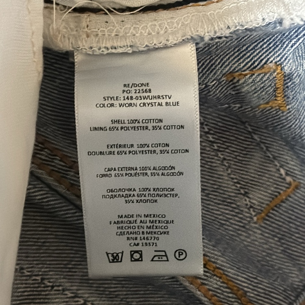 Re/Done 70s Ultra High Rise Stove Pipe Jeans - Picture 5 of 6